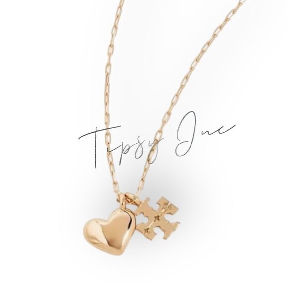 TORY BURCH GOLD GOOD LUCK CHAIN PENDANT NECKLACE - Picture 1 of 6